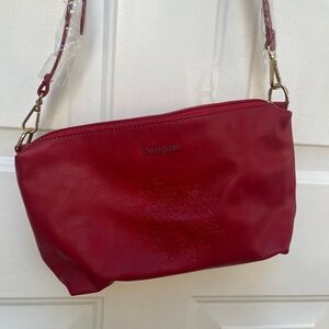 Desigual Red Faux Leather Crossbody